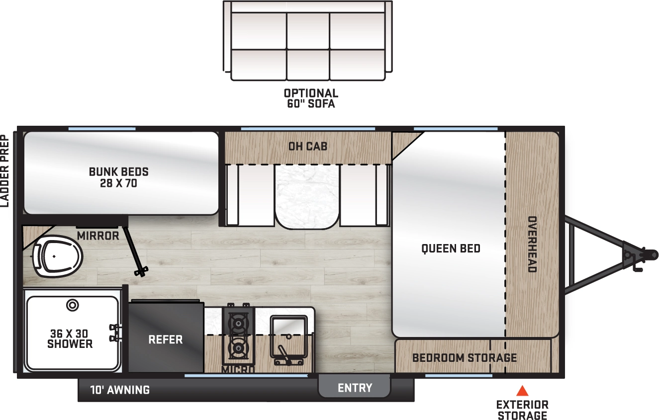 Aurora 16BHX Floorplan